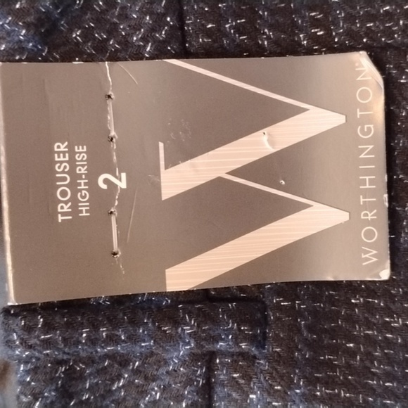 Worthington Woman's Blue/Black High Rise Trousers, Size: 2, NWT - Picture 5 of 11